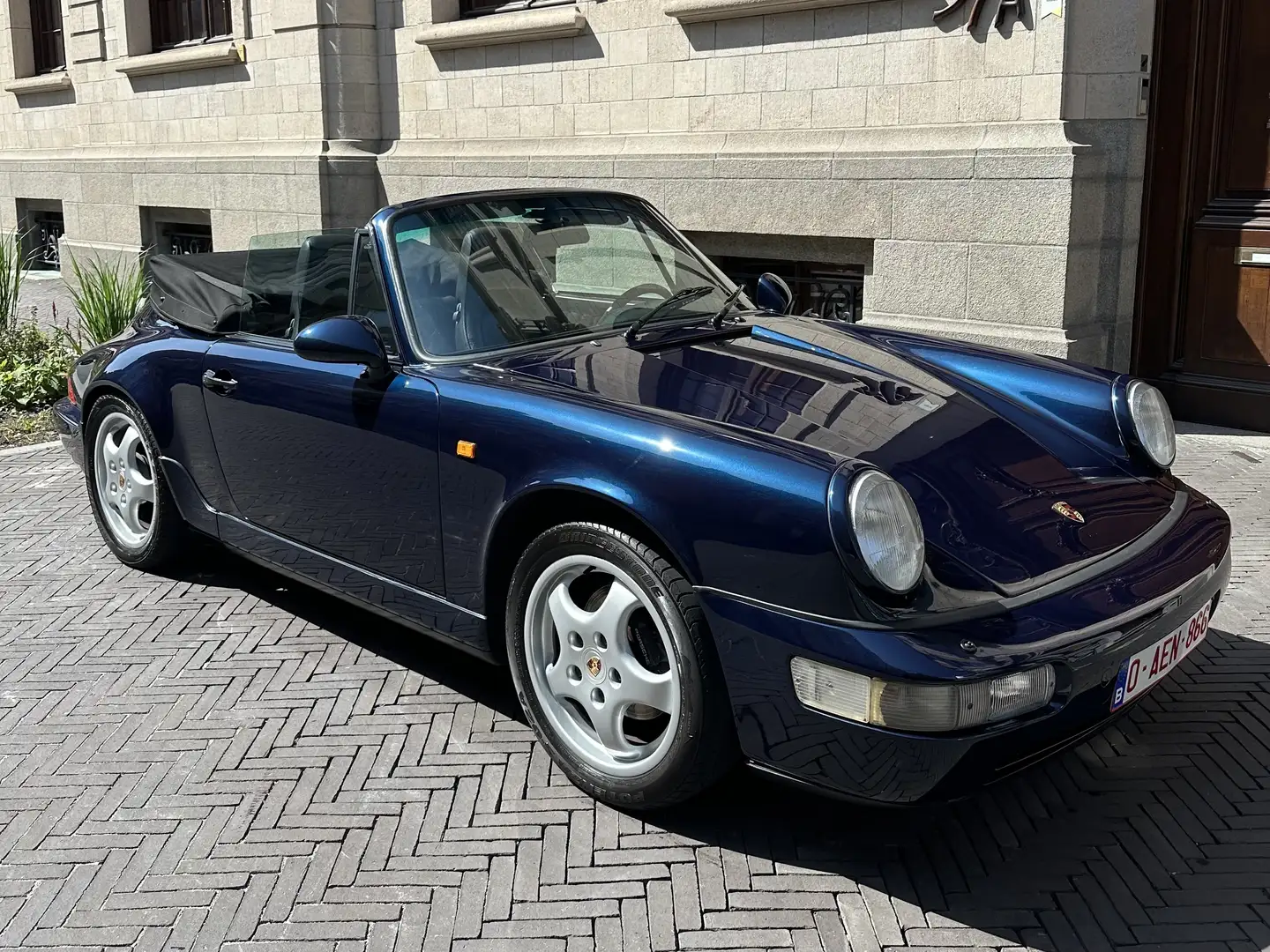 Porsche 964 911 Carrera 2 Cabriolet Bleu - 1