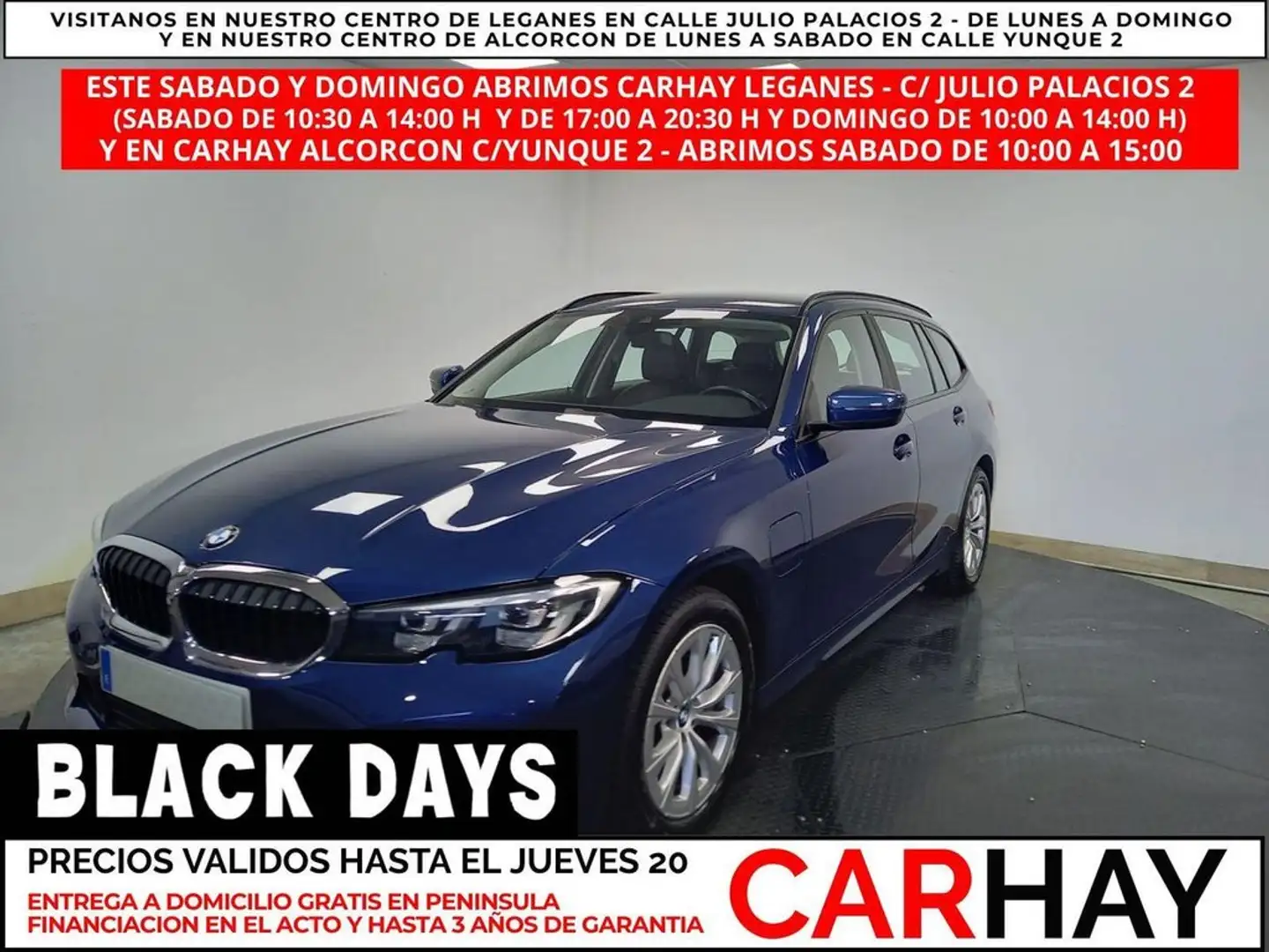 BMW 330 TOURING 330e phev Bleu - 1