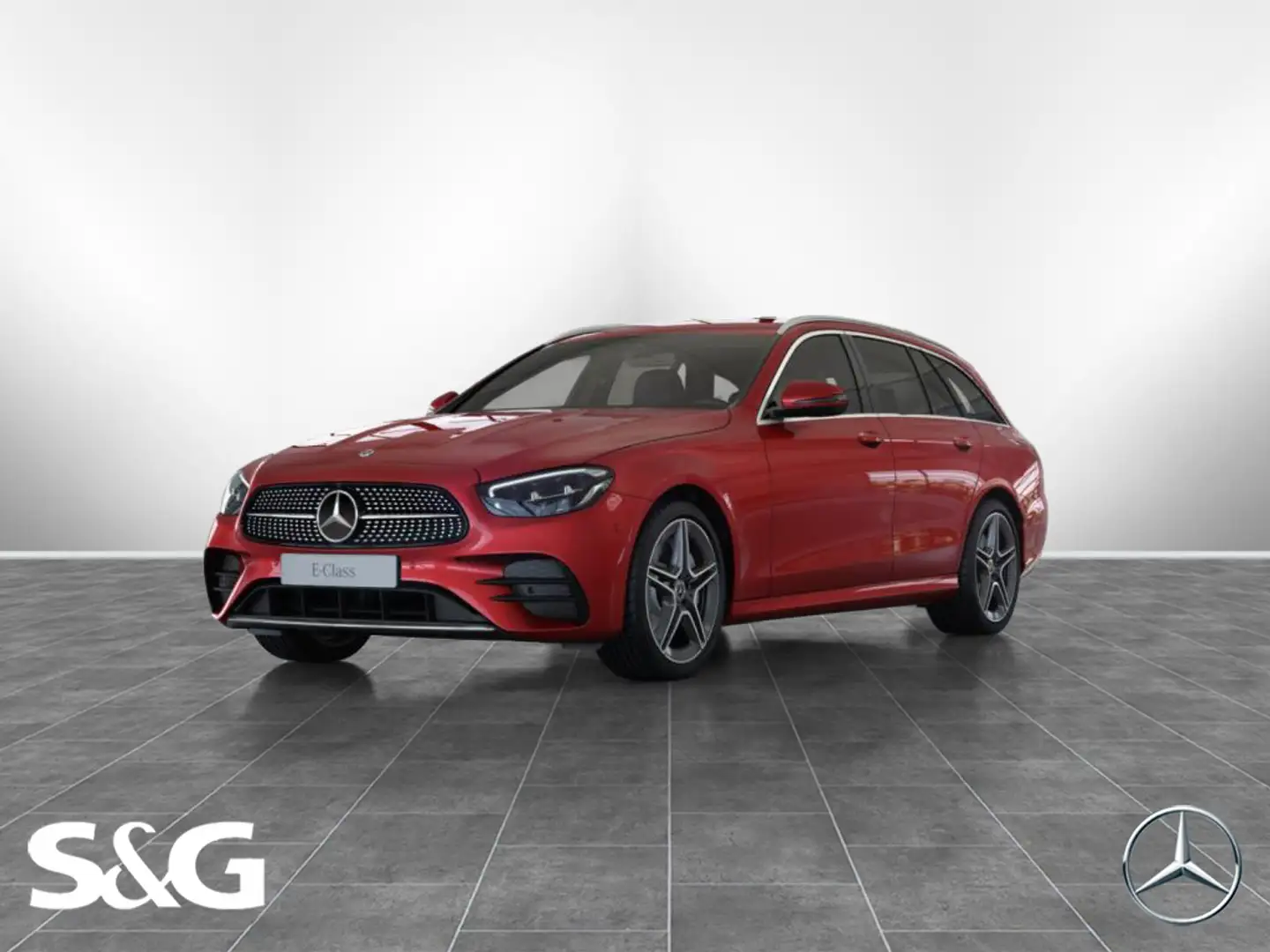 Mercedes-Benz E 300 de 4MATIC T AMG MEMORY+TOTWINKEL+360°+18" Rot - 1