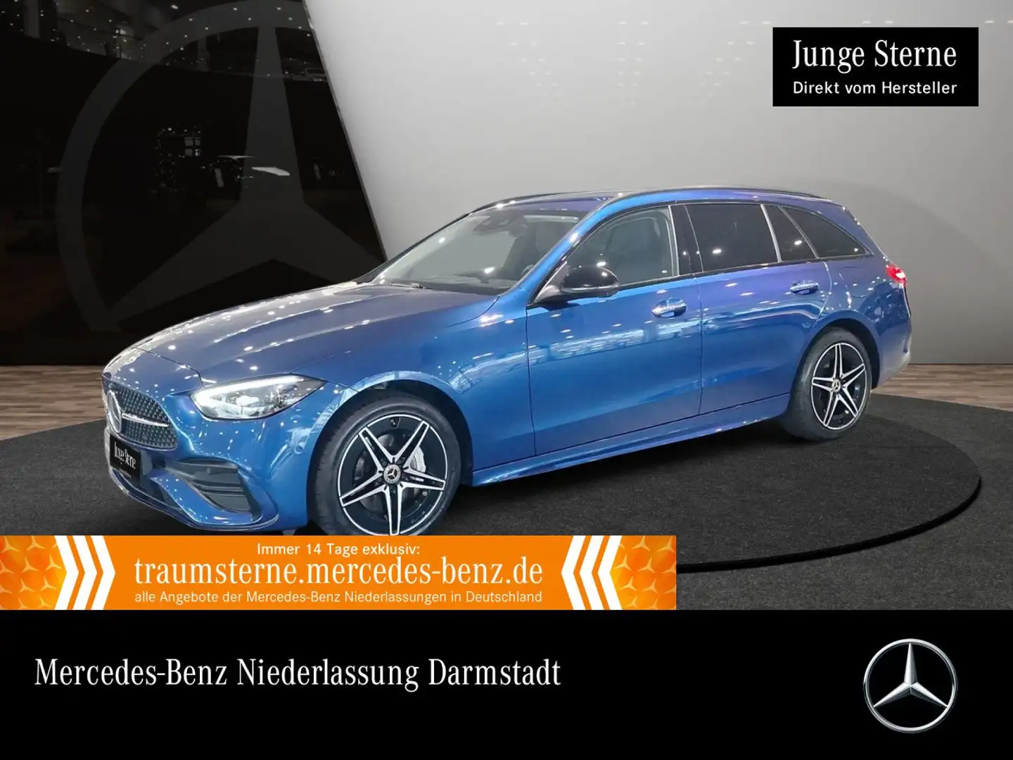 Mercedes-Benz C 300 e T AMG+NIGHT+360+AHK+BURMESTER+SITZKLIMA+9G Blau - 1