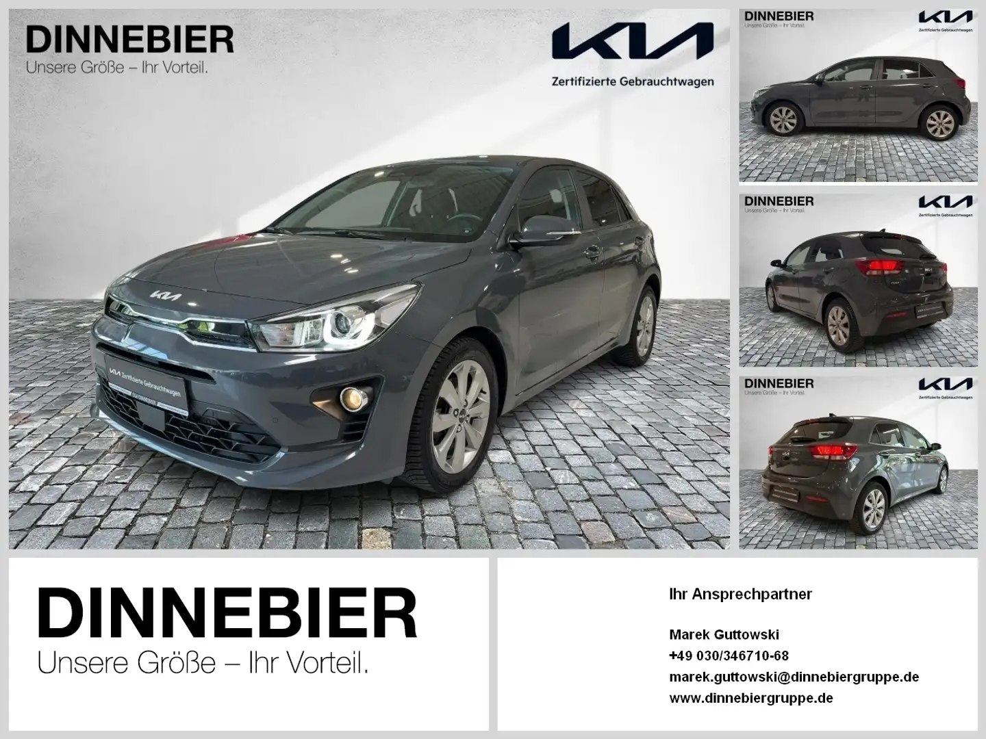 Kia Rio Spirit LED+Kamera+Navigation+Allwetter Gris - 1