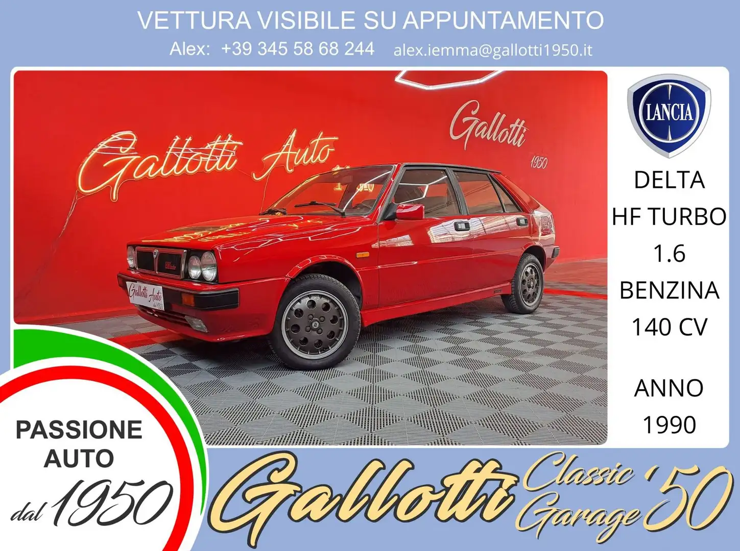 Lancia Delta 1.6 i.e. turbo HF Červená - 1