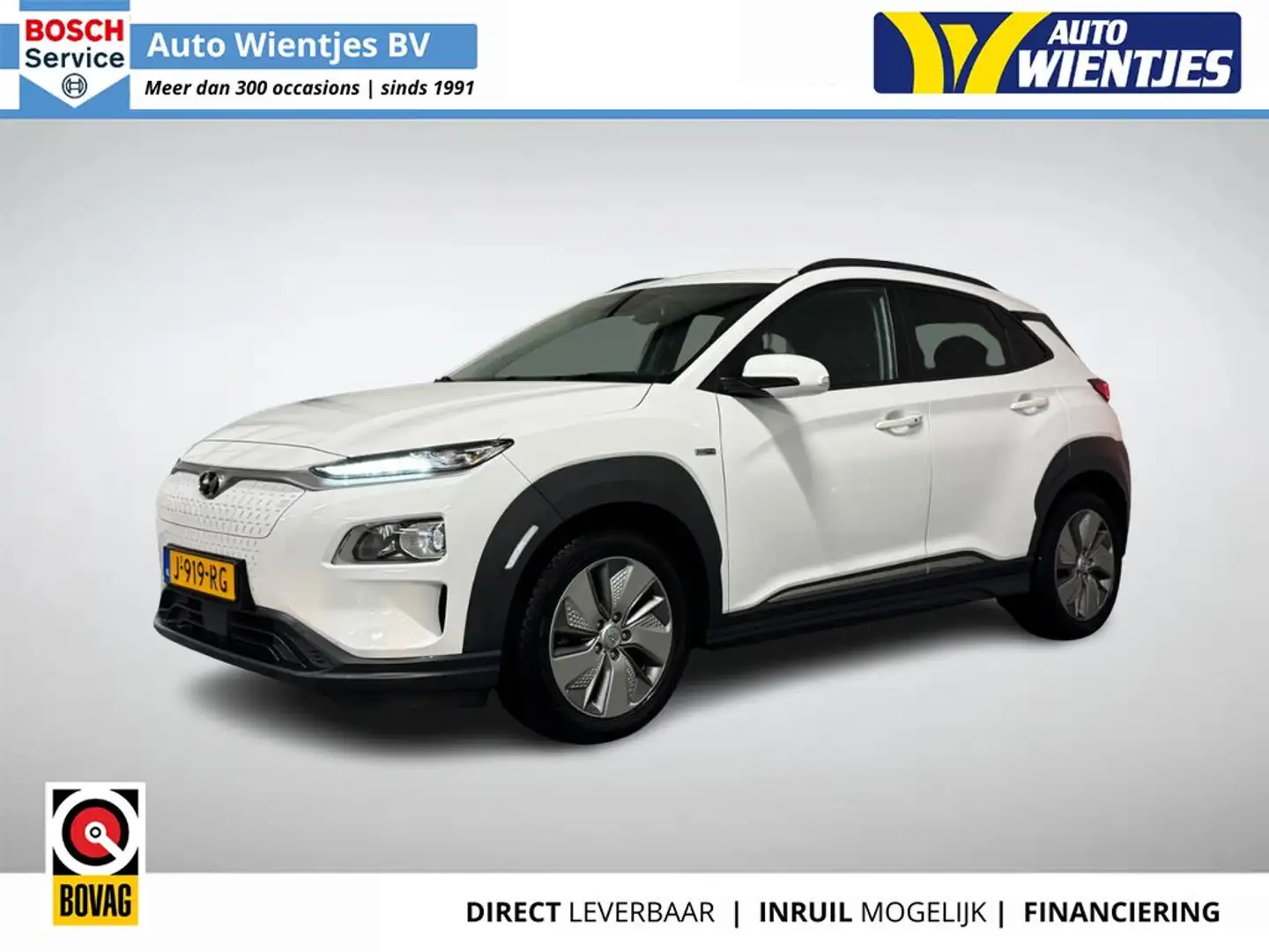 Hyundai KONA EV Fashion 64kWh SOH 100% | 3-Fase | Navi | Camera Blanc - 1
