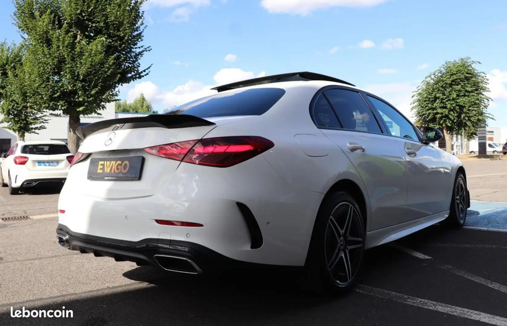 Mercedes-Benz C 300 Mercedes BERLINE 300e HYBRID AMG-LINE BVA TOIT OUVRANT Blanc - 2