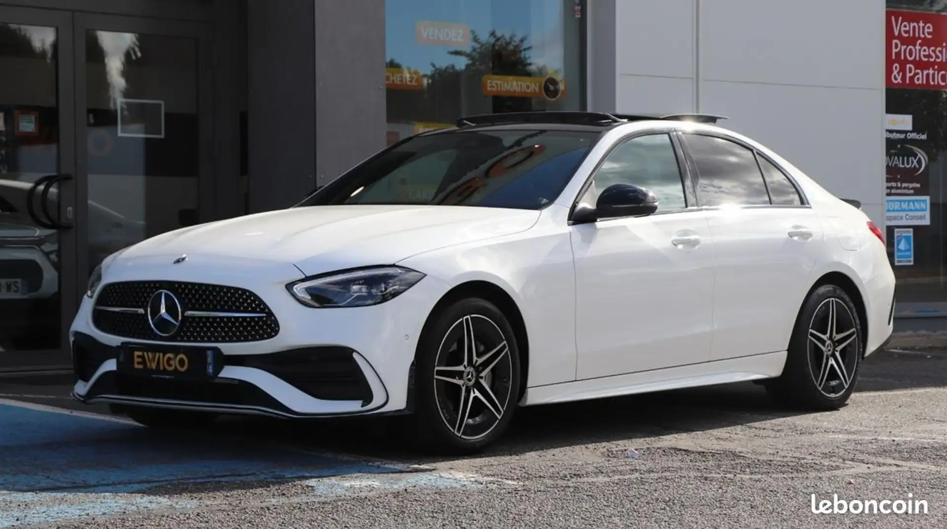 Mercedes-Benz C 300 Mercedes BERLINE 300e HYBRID AMG-LINE BVA TOIT OUVRANT Blanc - 1