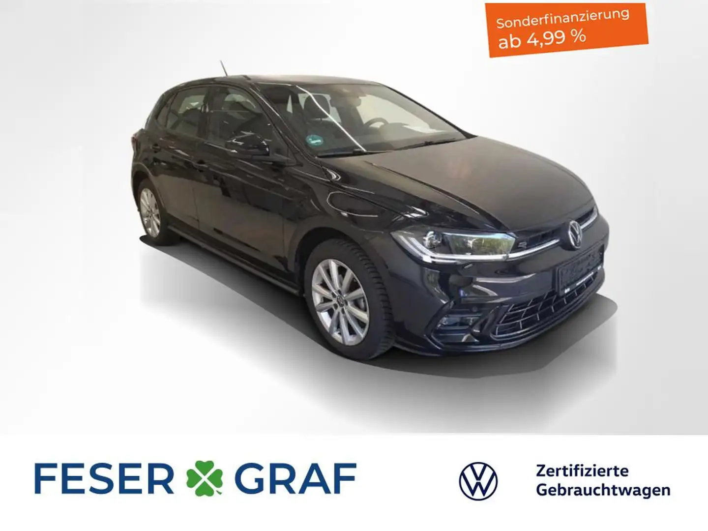 Volkswagen Polo R-Line 1.0 TSI 7-DSG KAMERA LED SHZ Schwarz - 1