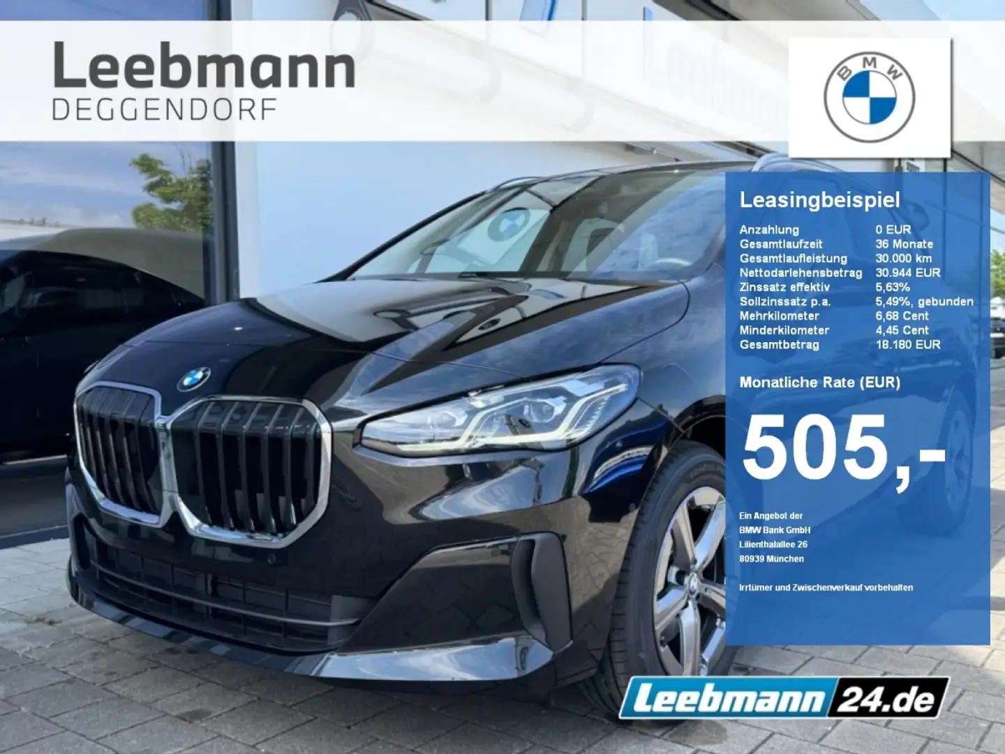 BMW 218 i Active Tourer AHK/AktivSitz/PremiumPaket Schwarz - 1