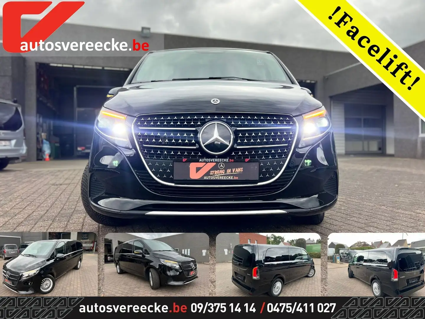 Mercedes-Benz V 300 L3 (63.500€ex) AVANTGARDE | 4 MATIC | 360camera Zwart - 1