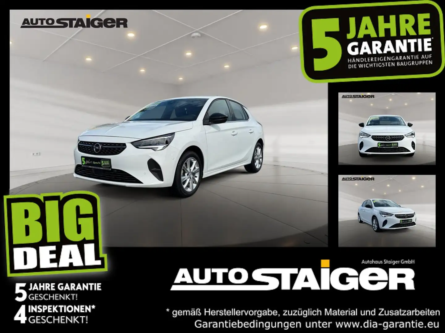 Opel Corsa F 1.2 Elegance LED+SHZ+Fernlichtass.+LM Weiß - 1