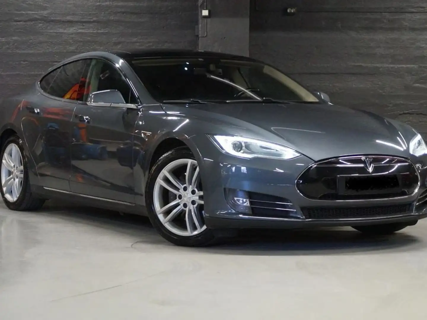 Tesla Model S P85 Bj. 2014 165 tkm 7 Sitze  FREECHARGER graumet. Gris - 1