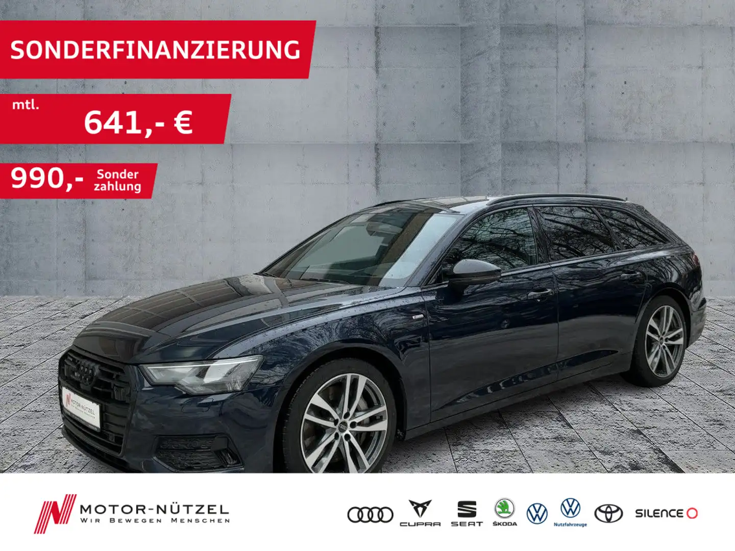 Audi A6 55 TFSI QU S-LINE 5JG+NAVI+AHK+HuD+B&O Blau - 1
