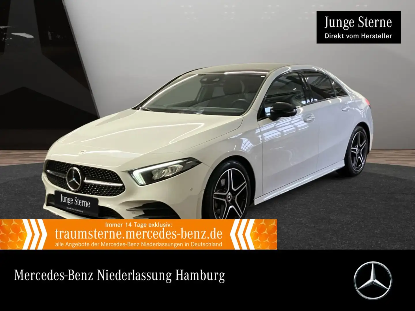 Mercedes-Benz A 200 Lim AMG+NIGHT+PANO+360°+AHK+LED+7G Weiß - 1