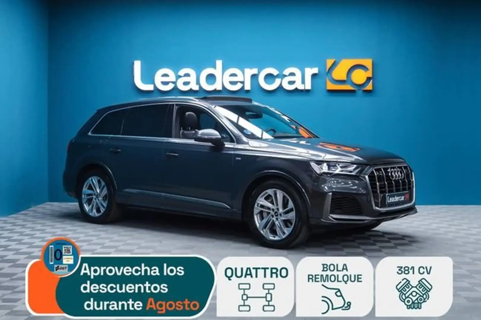 Audi Q7 S line 55 TFSIe 381CV quattro tip Gris - 1