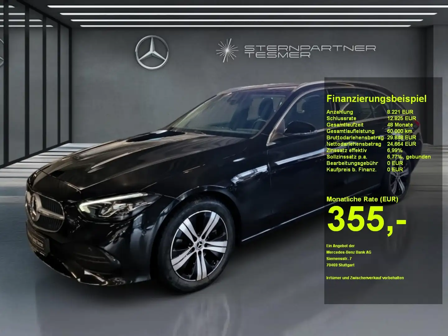 Mercedes-Benz C 220 d T AVANTGARDE+SHZ+KAMERA+LED+AMBIENTE+AHK Schwarz - 1
