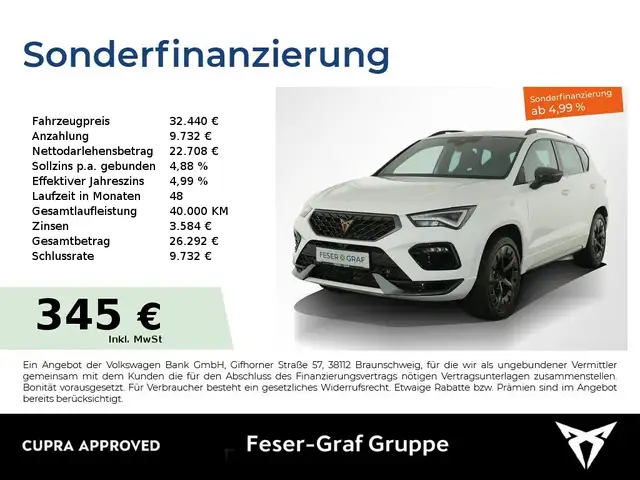 CUPRA Ateca 2.0TSI DSG 4Drive LED AHK RearView Panoramadach
