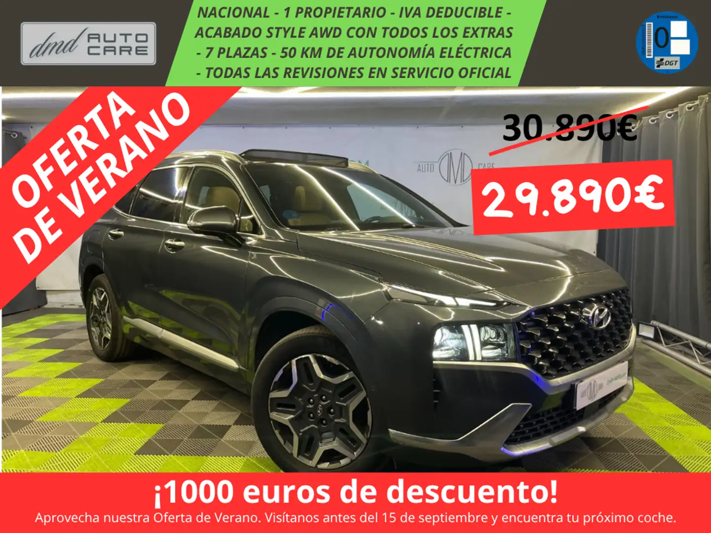 Hyundai SANTA FE 1.6TGDI PHEV Style 7pl 4WD 6AT Plateado - 1