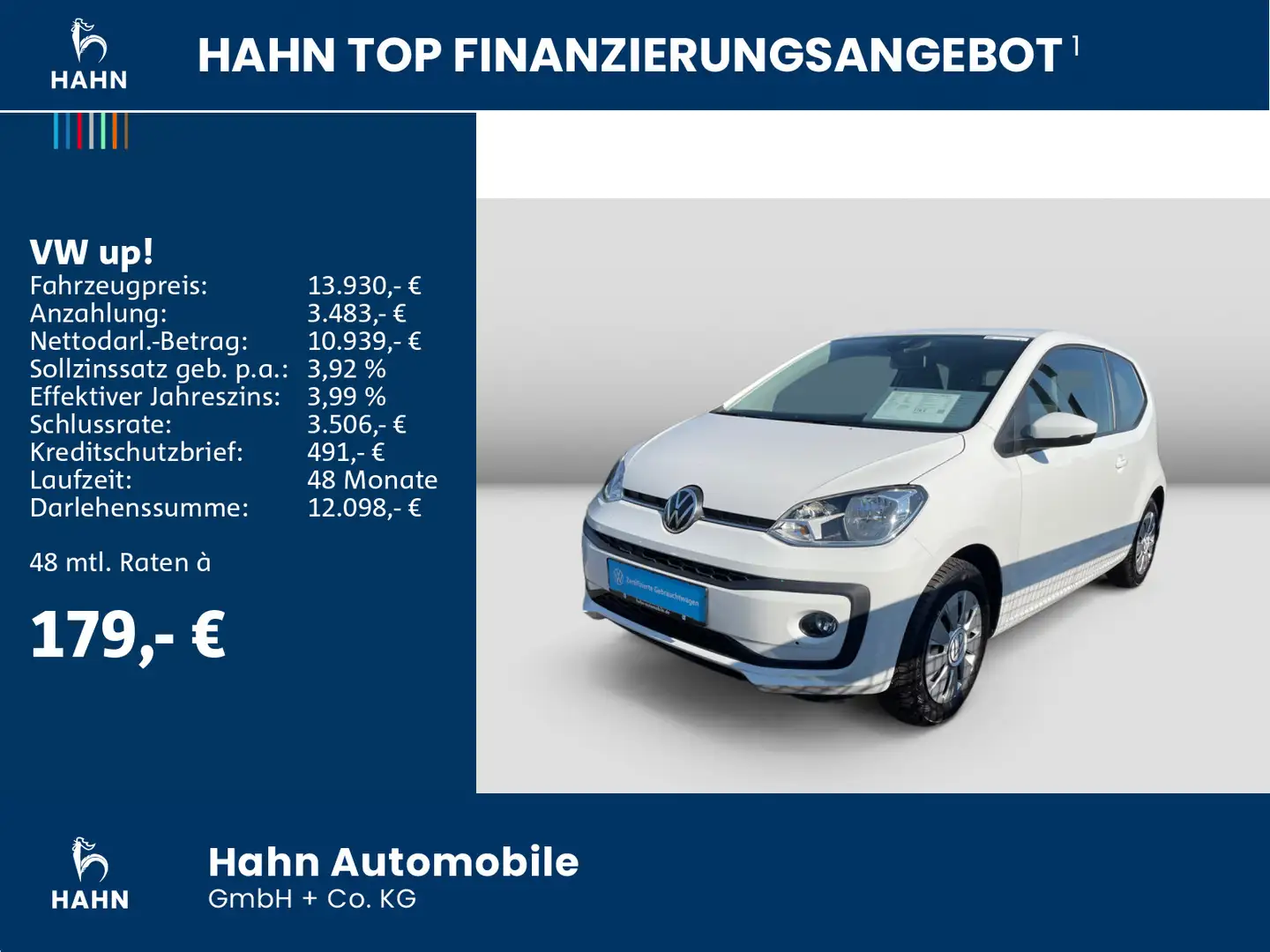 Volkswagen up! move up! 1.0 GRA KAMERA KLIMA MFA SITZHEIZUNG Weiß - 2