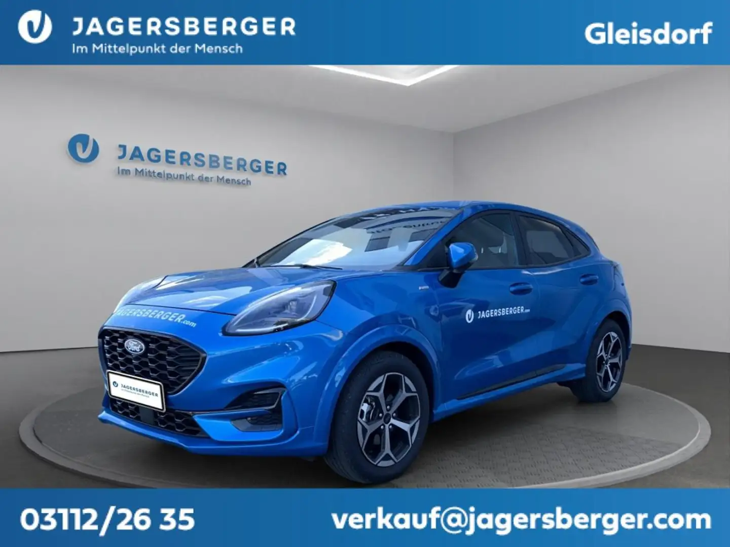 Ford Puma 1,0 EcoBoost Hybrid ST-Line Blau - 1