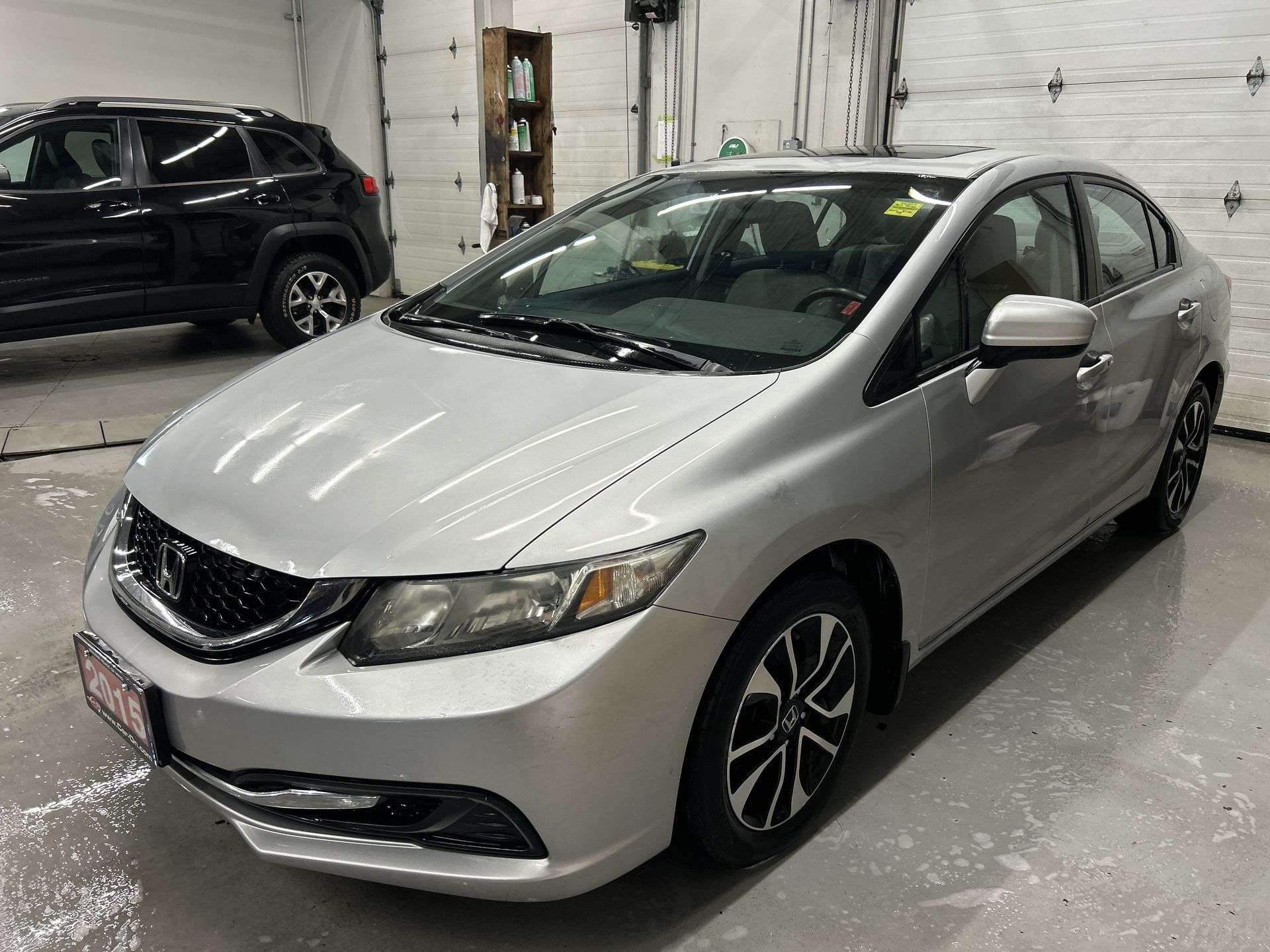 Silver 2015 Honda Civic Sedan Front-Wheel Drive Automatic