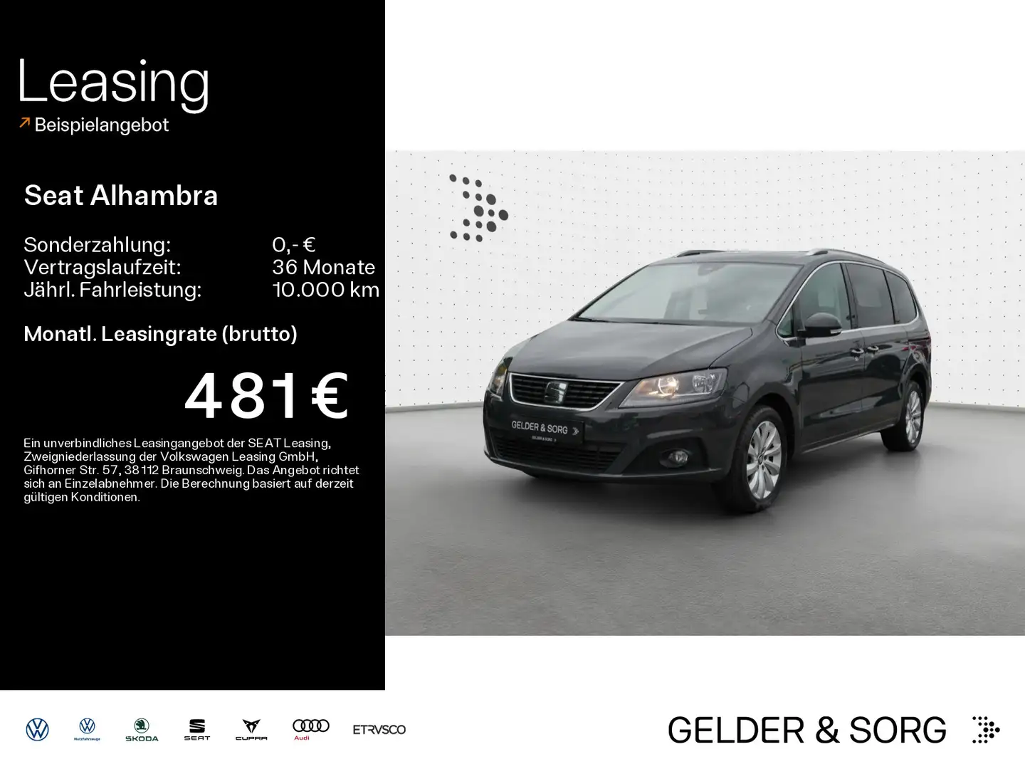 SEAT Alhambra Style 1.4 TSI AHK*RFK*Pano*7Sitzer Grau - 1
