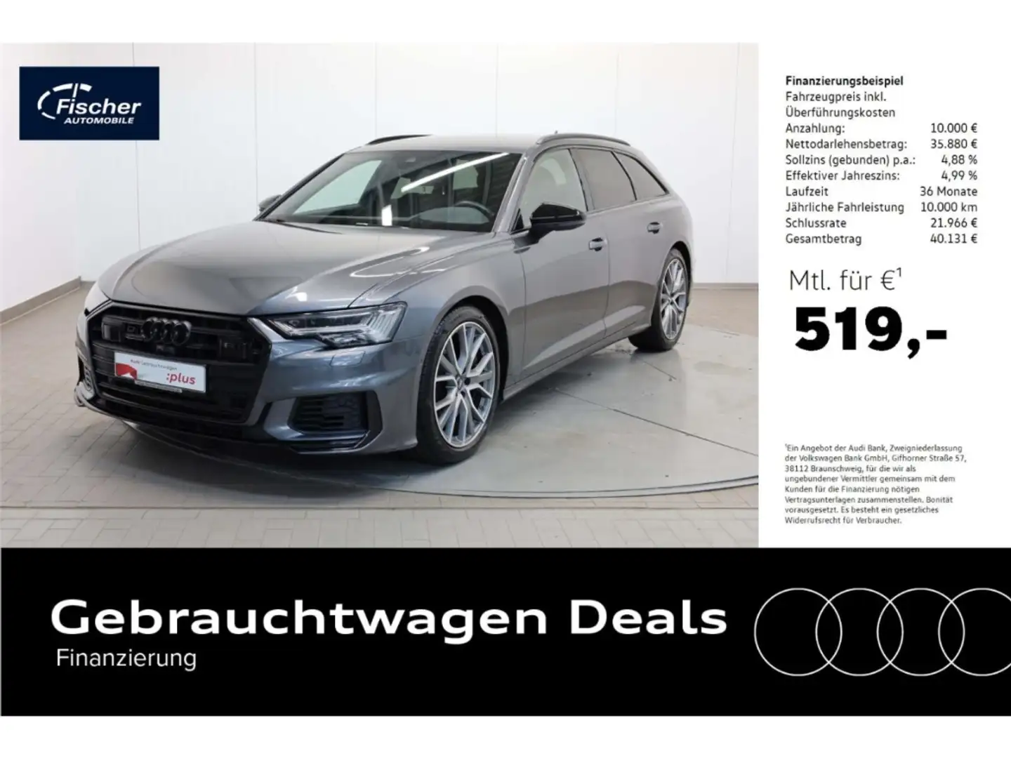 Audi S6 Avant TDI quattro AHK/HUD/Matrix/StHz/B&O Grau - 1