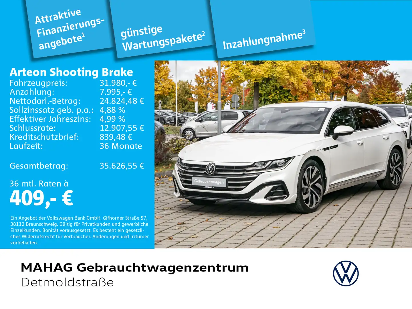 Volkswagen Arteon 2.0 TSI R-Line NaviPro IQ. Weiß - 1