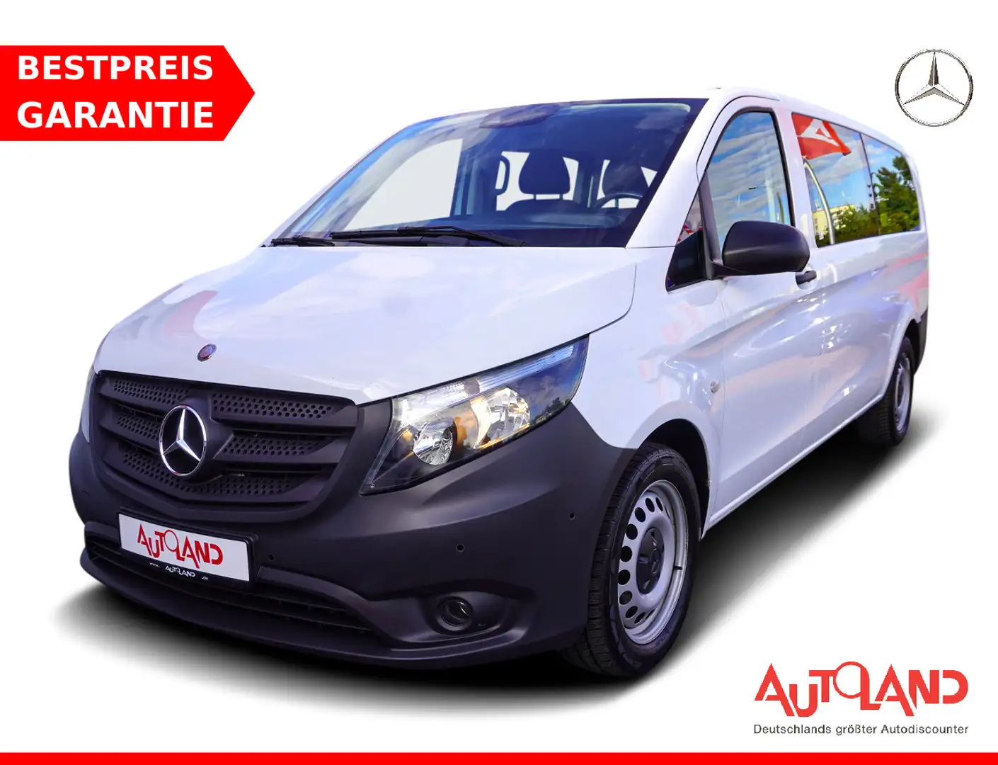 Mercedes-Benz Vito Tourer extralang 8-Sitzer Aut. Navi Tempomat Weiß - 1