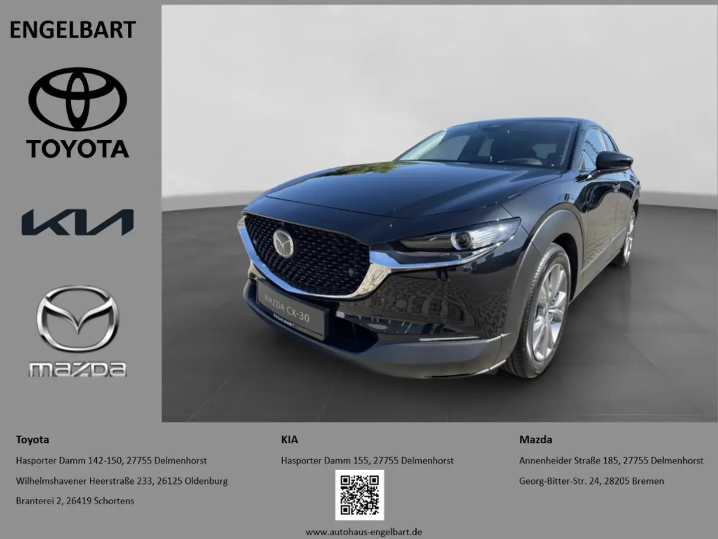 Mazda CX-30 Centre-Line 2WD 2.5 e-SKYACTIV-G 140 M Hybrid EU6e Noir - 1