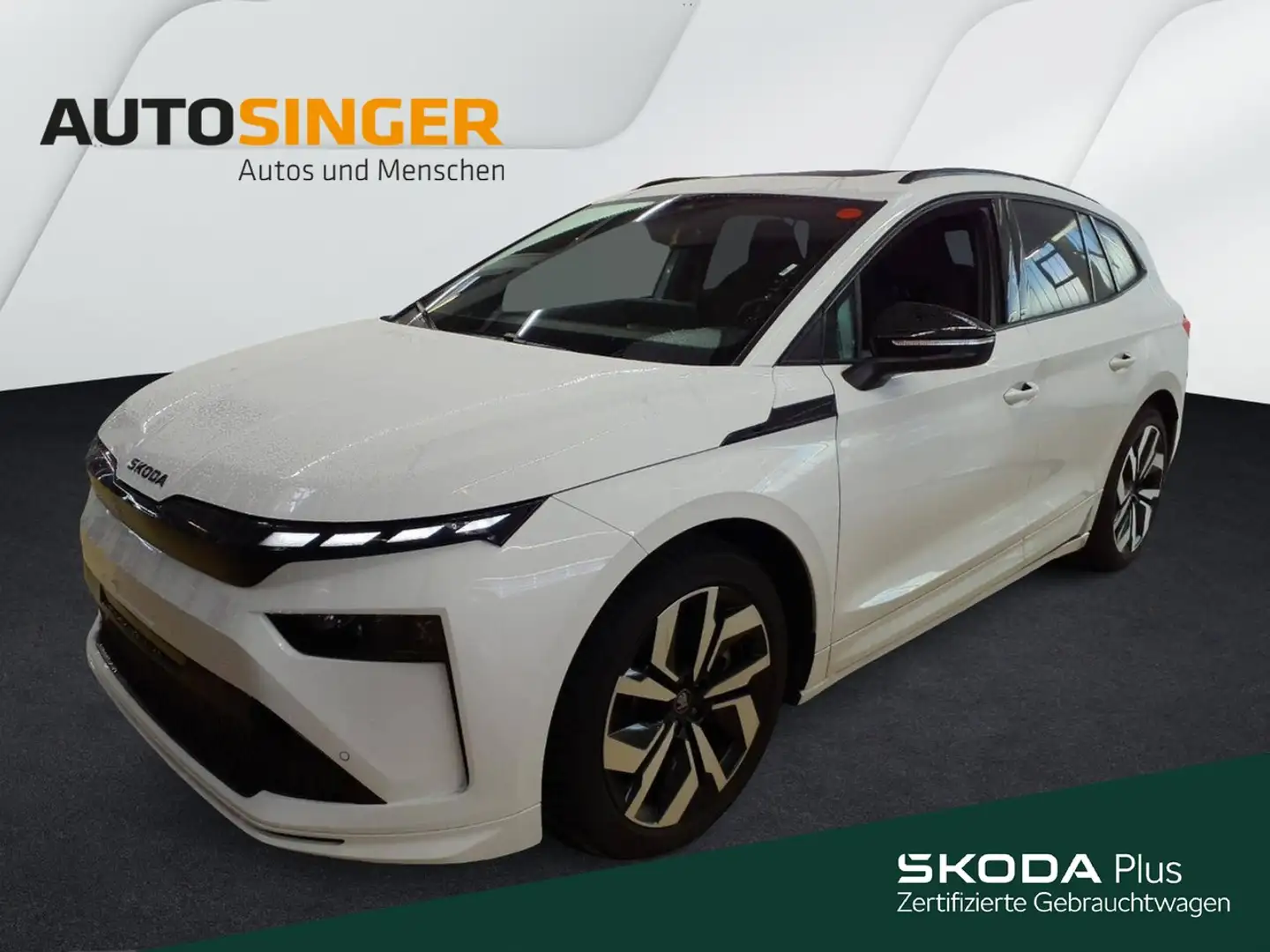 Skoda Enyaq 85x Sportline *AHK*WÄRME*PANO*MATRIX*ACC* Weiß - 1