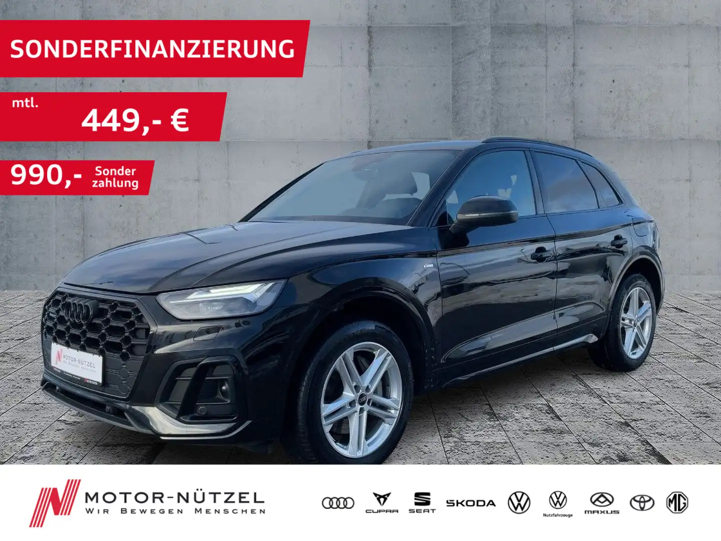 Audi Q5 50 TFSI e QU S-LINE LED+NAVI+RFK+ACC+AHK+19" Schwarz - 1