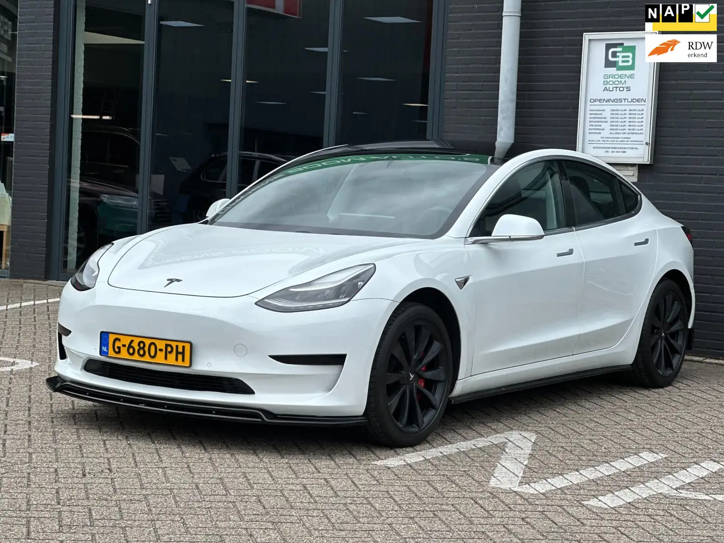 Tesla Model 3 Standard RWD Plus 60 kWh/CAMERA/PANO-DAK/LEDER/NL- Wit - 1