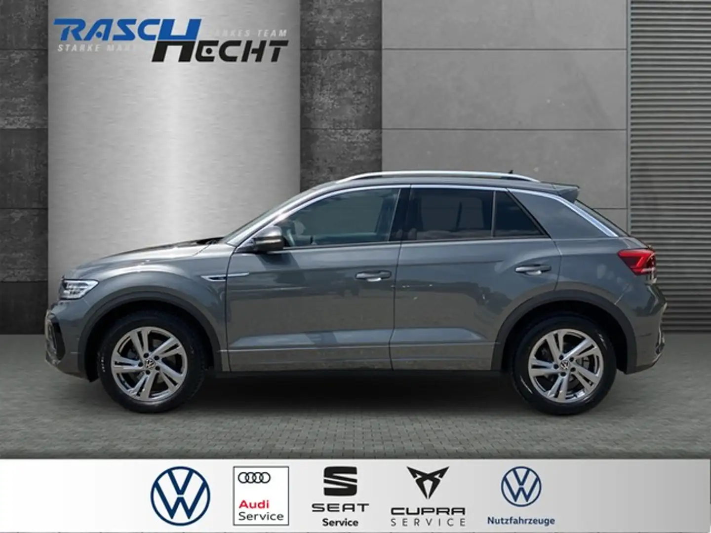Volkswagen T-Roc R-Line 1.5 TSI DSG*LED*NAVI*SHZ* Gris - 2