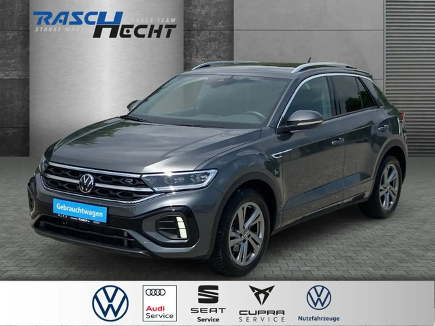 Volkswagen T-Roc R-Line 1.5 TSI DSG*LED*NAVI*SHZ* Gris - 1