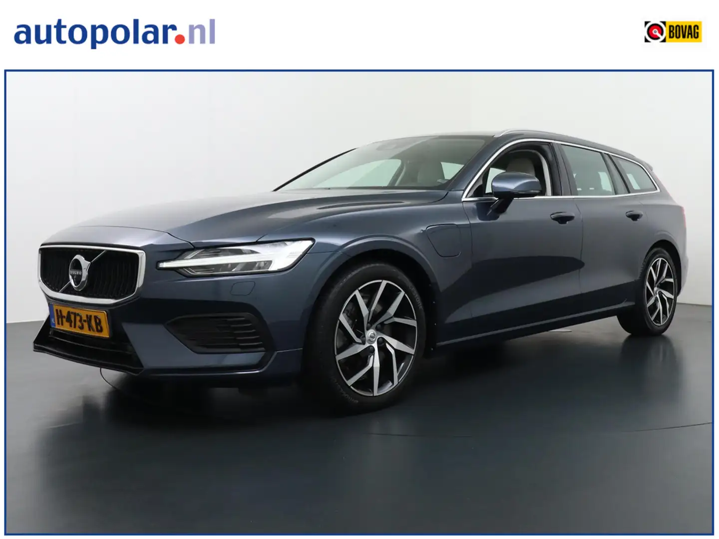 Volvo V60 2.0 T6 Twin Engine AWD Momentum Pro Trekhaak/360Ca Blauw - 1
