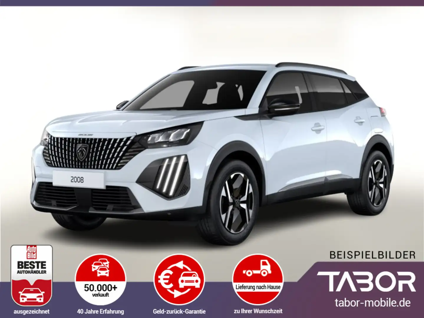 Peugeot 2008 100 Allure Nav 360° Allwetter Keyl SHZ PDC Weiß - 1