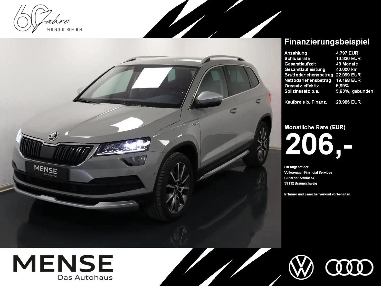 Skoda Karoq 2.0 TDI 4x4 DSG Scout |AHK|ACC|ParkAss.|LM Grau - 1