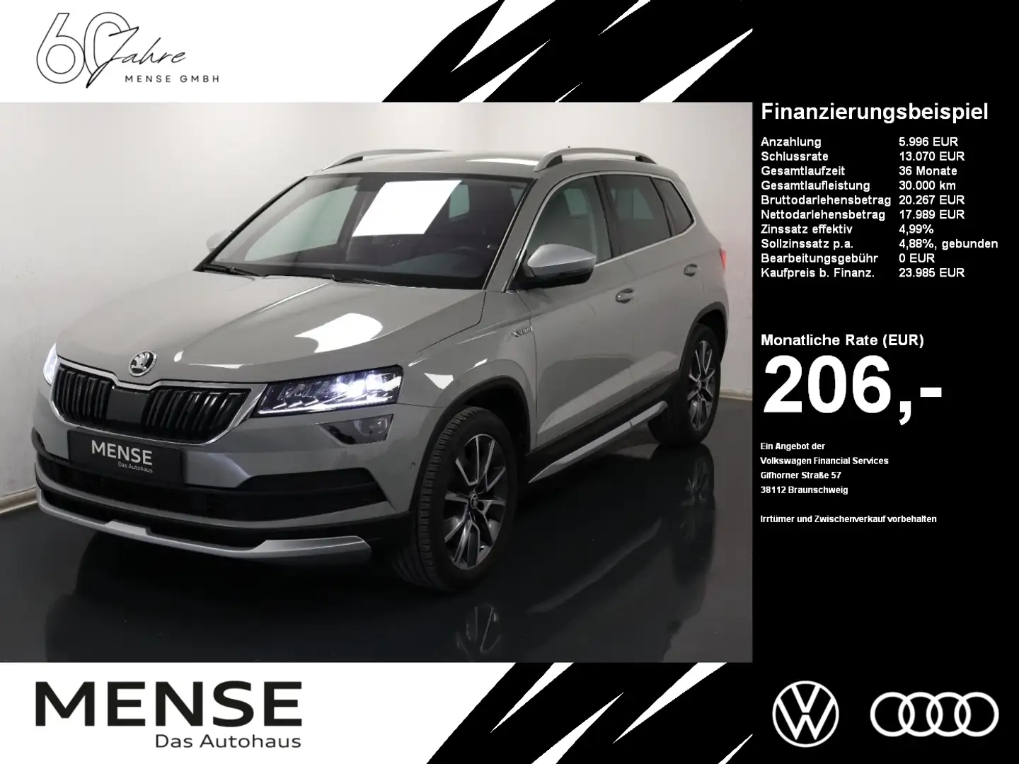 Skoda Karoq 2.0 TDI 4x4 DSG Scout |AHK|ACC|ParkAss.|LM Szary - 1