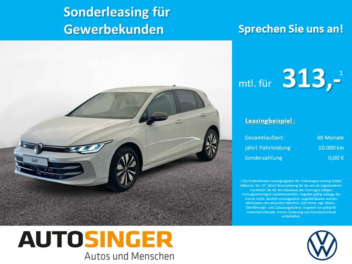 Volkswagen Golf GOAL 1.5 eTSI DSG AHK*CAM*ACC*WR Weiß - 2