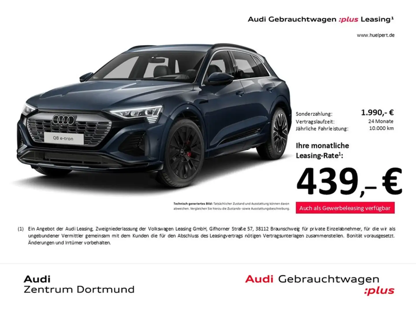 Audi Q8 e-tron 55 quattro S LINE 360°CAM ACC LM21 Blue - 1