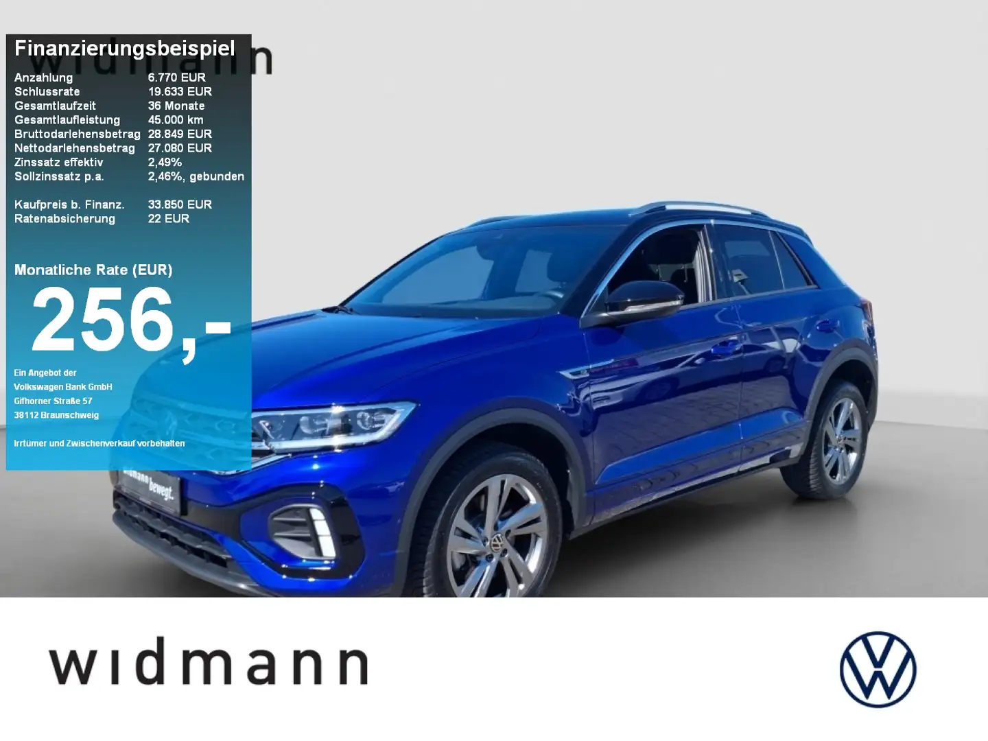 Volkswagen T-Roc R-Line 2.0 TDI 150 PS DSG Panoramadach Kamera Blu/Azzurro - 1
