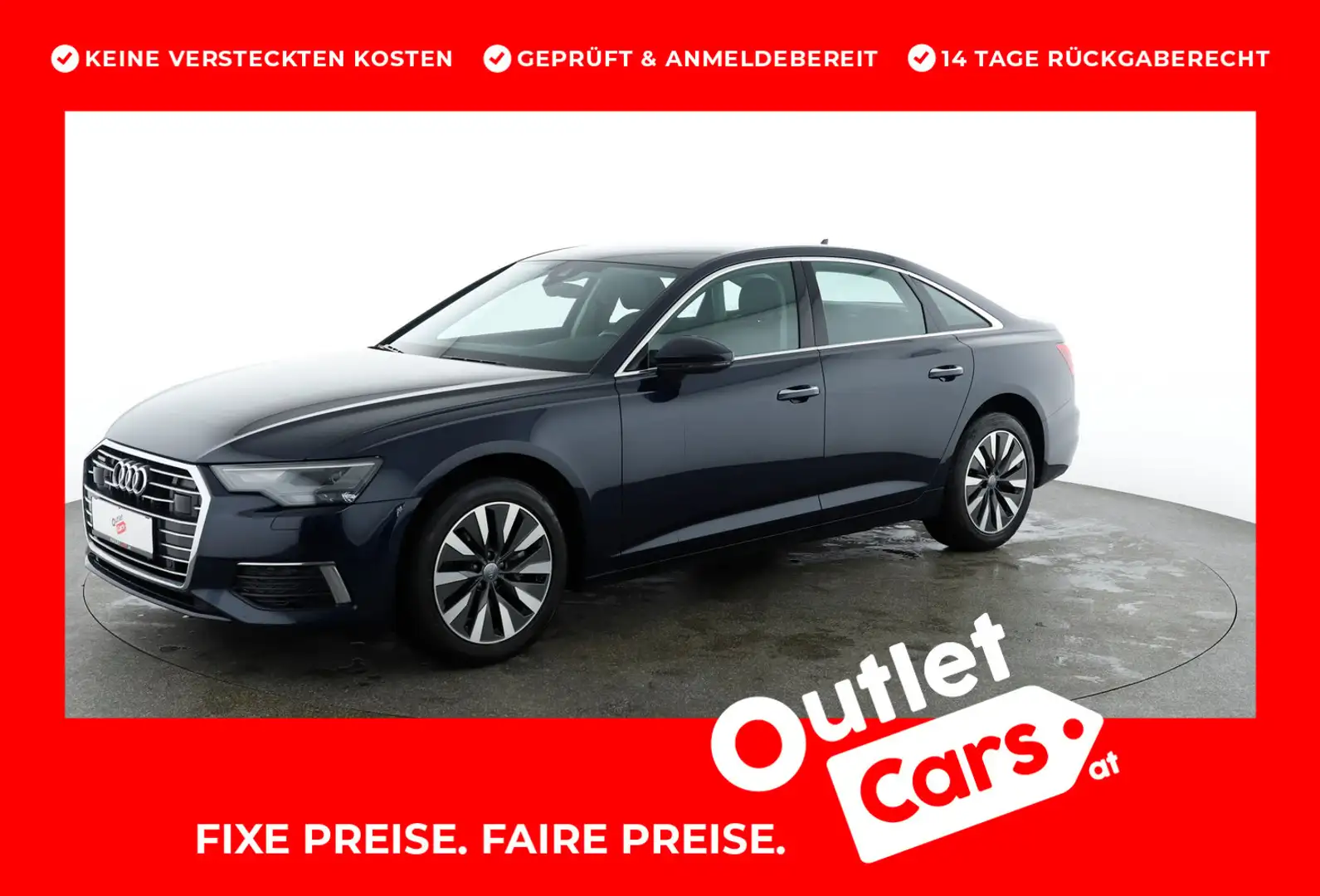 Audi A6 Limousine 40 TDI quattro Design Blau - 1