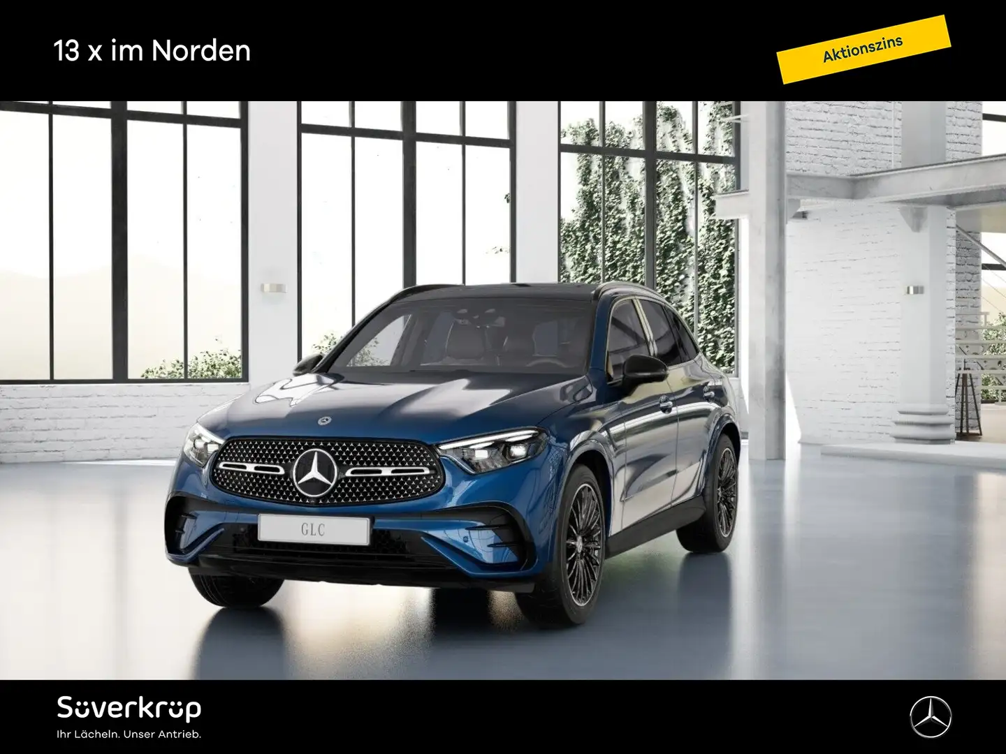 Mercedes-Benz GLC 450 d 4M BURM AMG NIGHT DISTR SPUR PANO AHK Blau - 2