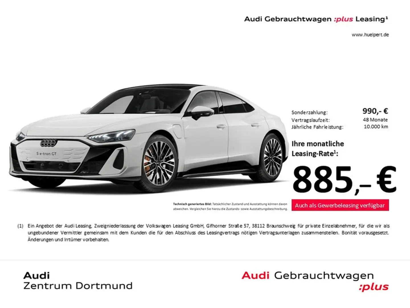Audi e-tron GT quattro PANO B&O 360°CAM ACC LM20 Weiß - 1