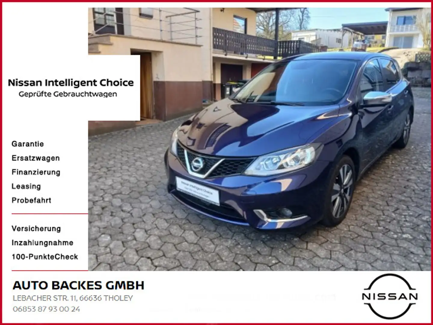 Nissan Pulsar 1.2 DIG-T Tekna AHK Navi+4 Kameras Sitzhe Bleu - 1