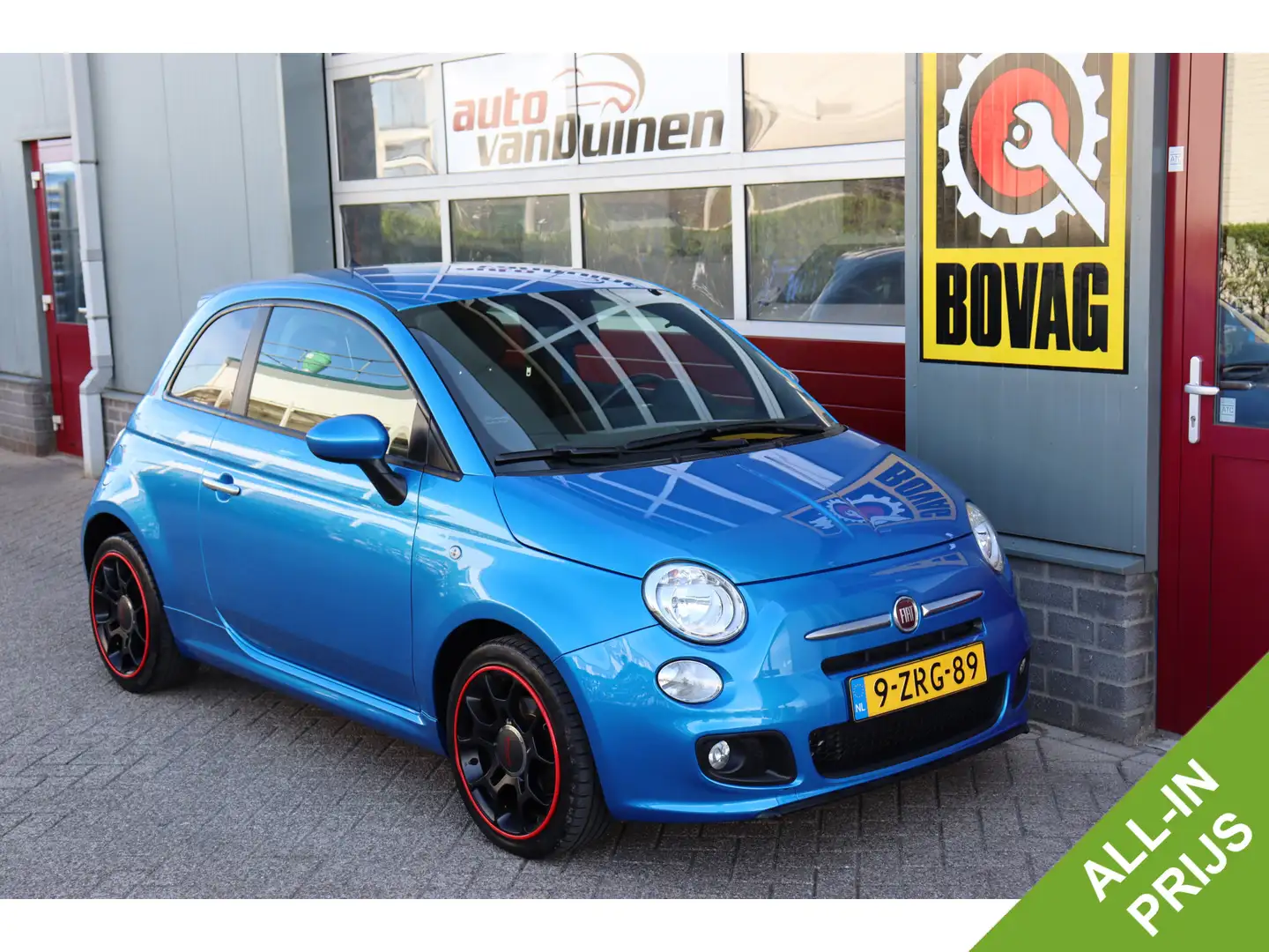 Fiat 500 0.9 TwinAir Turbo 500S O.a: 16 Inch L.m., Pdc, Nav Bleu - 1