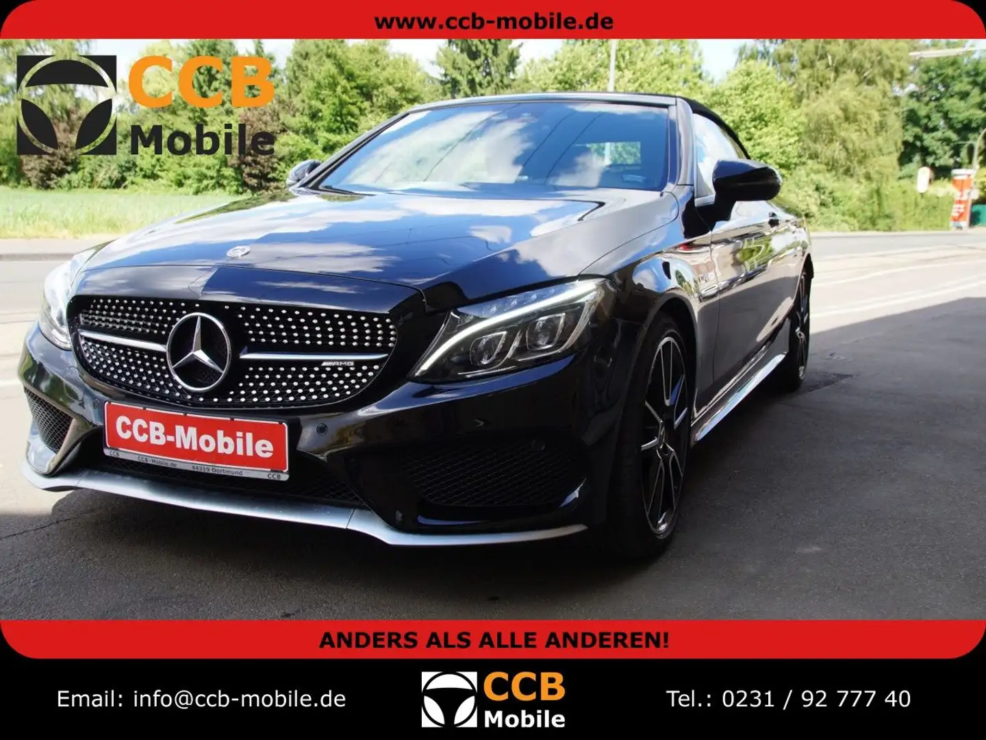 Mercedes-Benz C 43 AMG C -Klasse Cabrio *2HD*UNFALLFREI*SCHECK Noir - 1