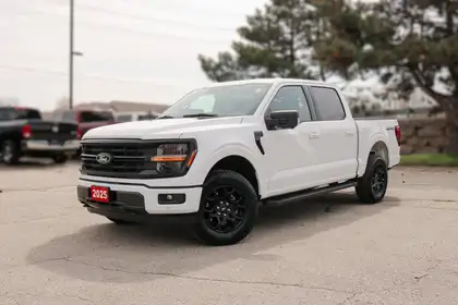 White 2025 Ford F-150 XLT SuperCrew 4WD Pickup Truck Four-Wheel Drive Automatic