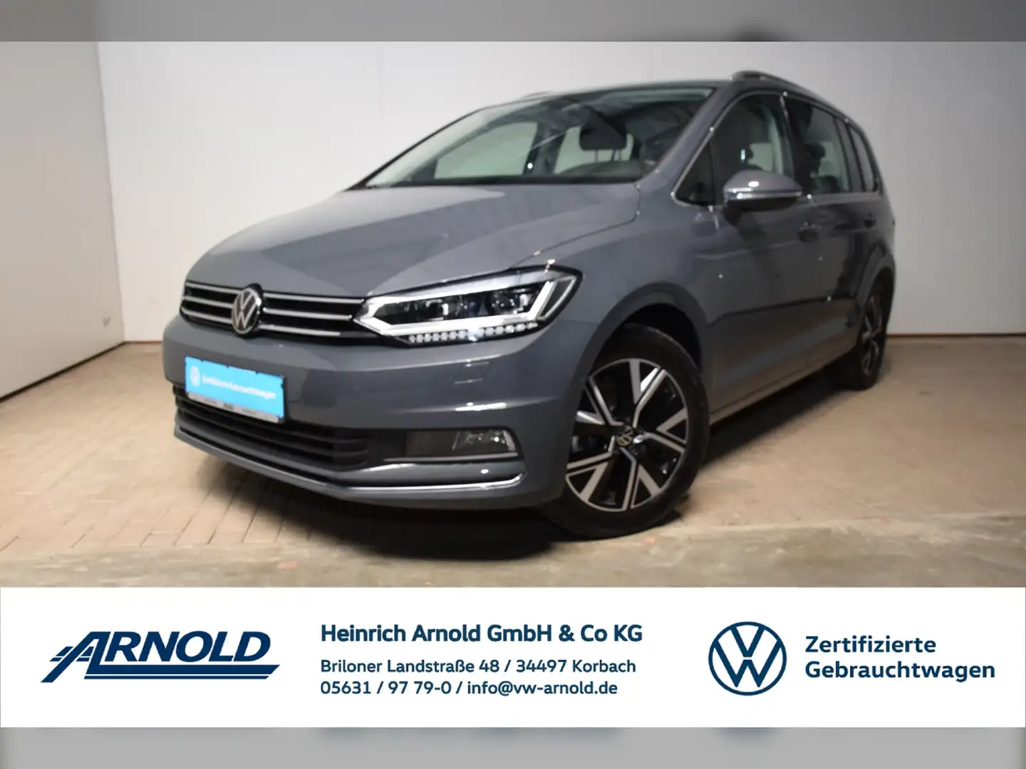 Volkswagen Touran Highline TDI DSG AHK - LED - 7-Sitze Gris - 1