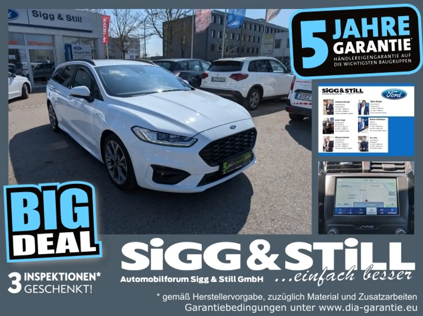 Ford Mondeo Turnier Hybrid ST-Line LED*NAV*4xSHZ*CAM Blanco - 1