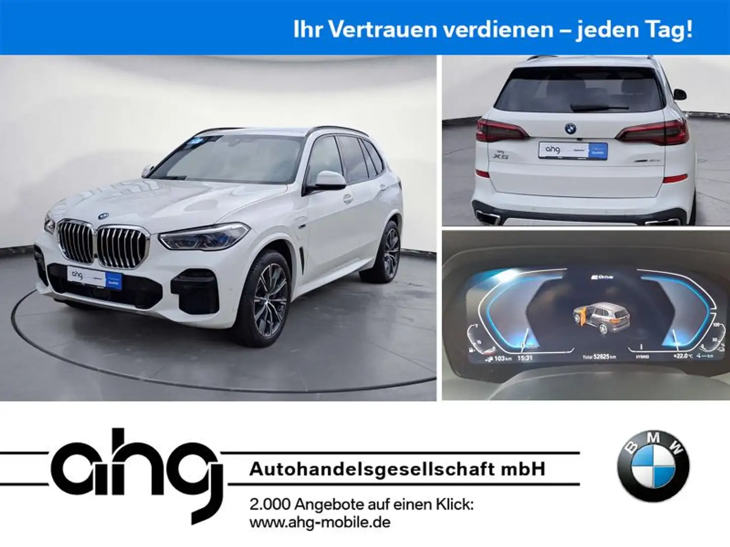 BMW X5 xDrive45e M Sportpaket Innovationsp. Head-Up Weiß - 1